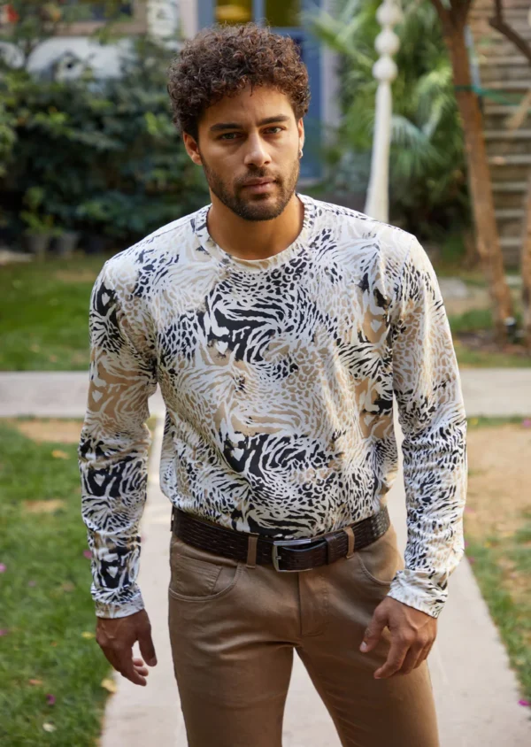 White Gold Trace Faded Tee