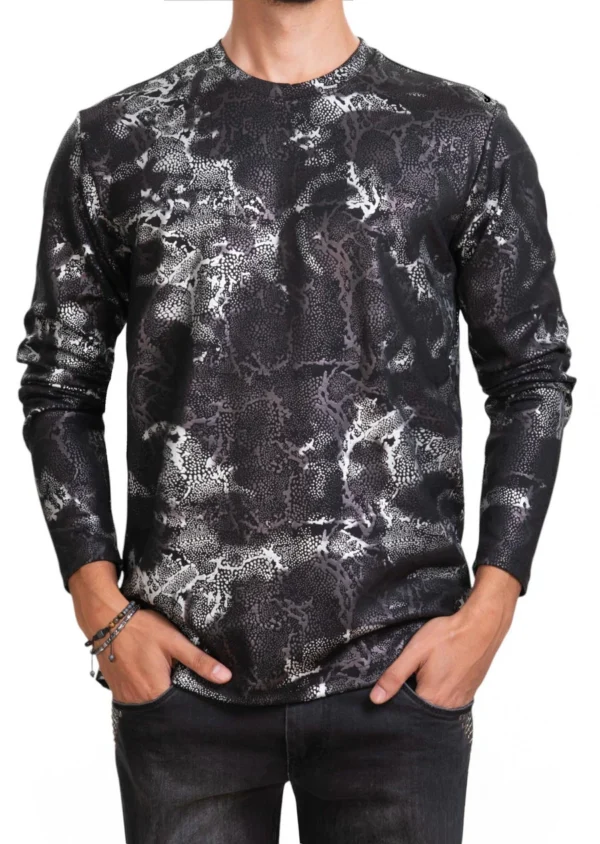 Black Silver Thunder Tech Tee