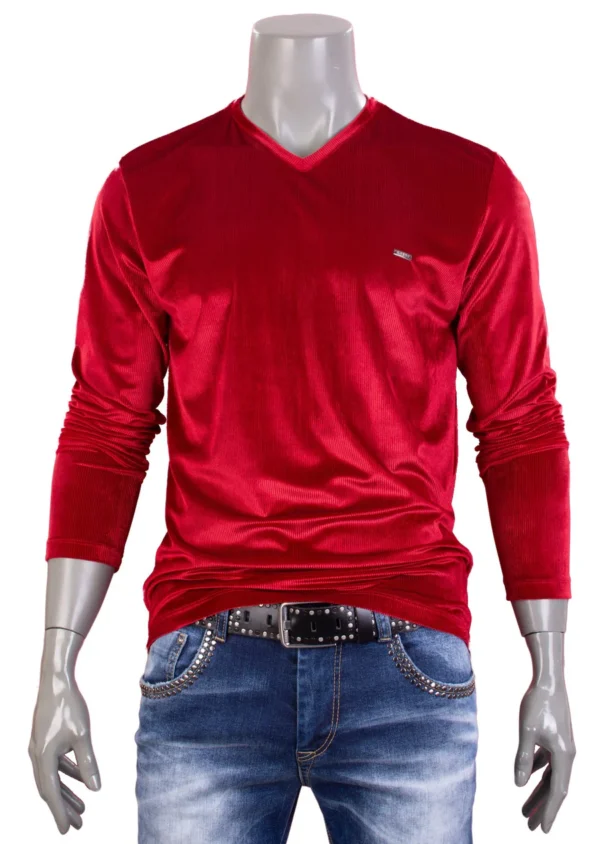 Burgundy Luxe Velour Tee