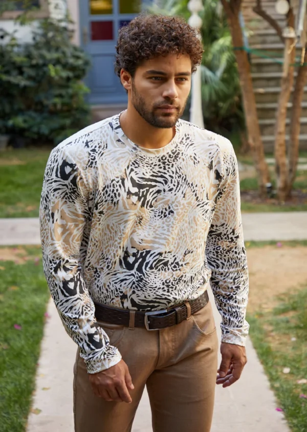 White Gold Trace Faded Tee - Image 2