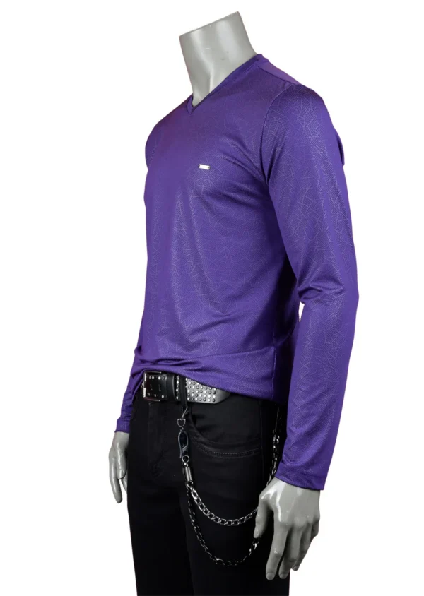 Purple Print Techno Long Sleeve Tee - Image 2