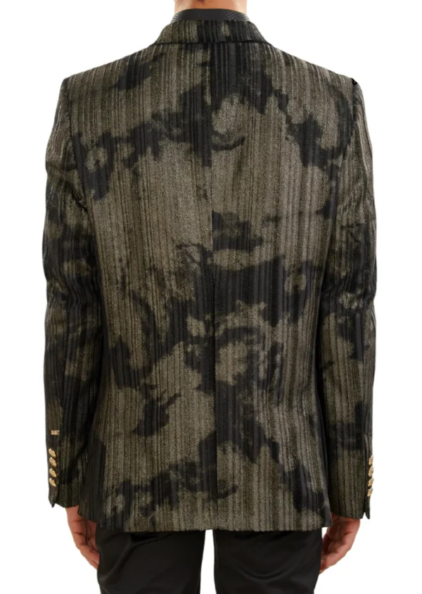 Black Gold Cloudy Velvet Blazer - Image 2