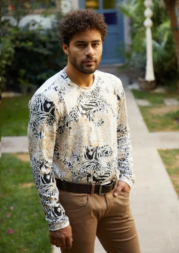 White Gold Trace Faded Tee - Image 3