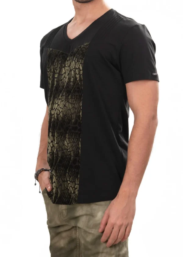 Black Snake Partial Velvet Tee - Image 3