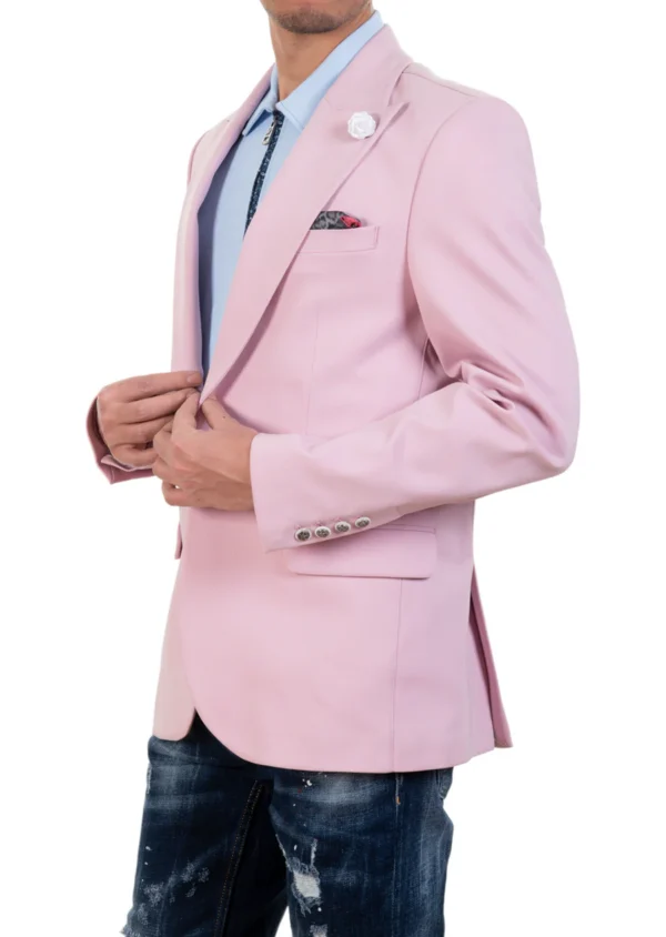Pink Wide Lapel Performance Blazer - Image 3