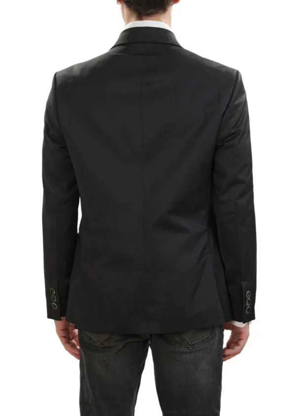 Black Collar Rhinestone Blazer - Image 3
