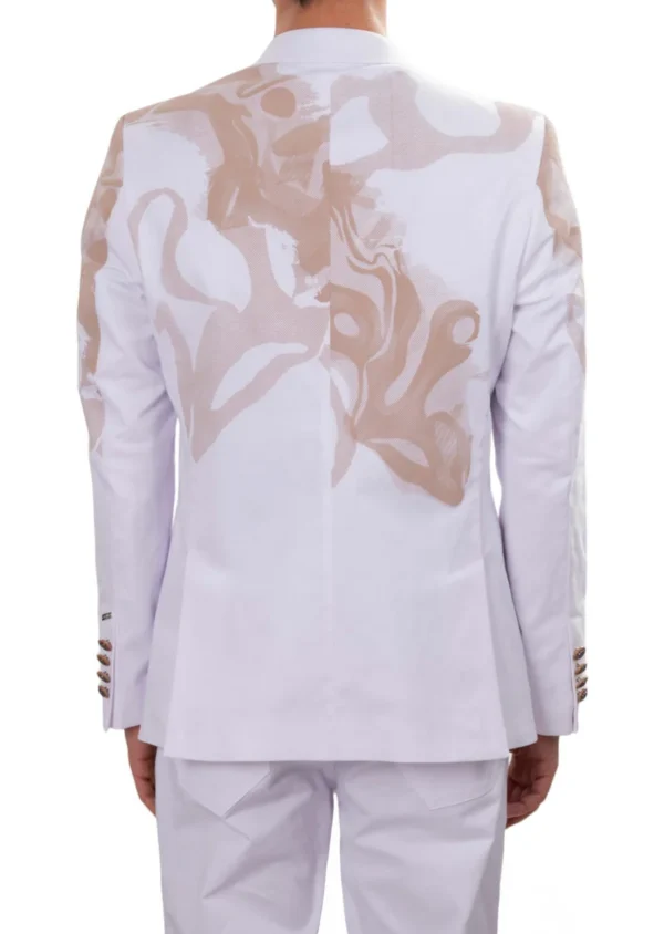 White Cloud Print 2-Pieces Suit - Image 3