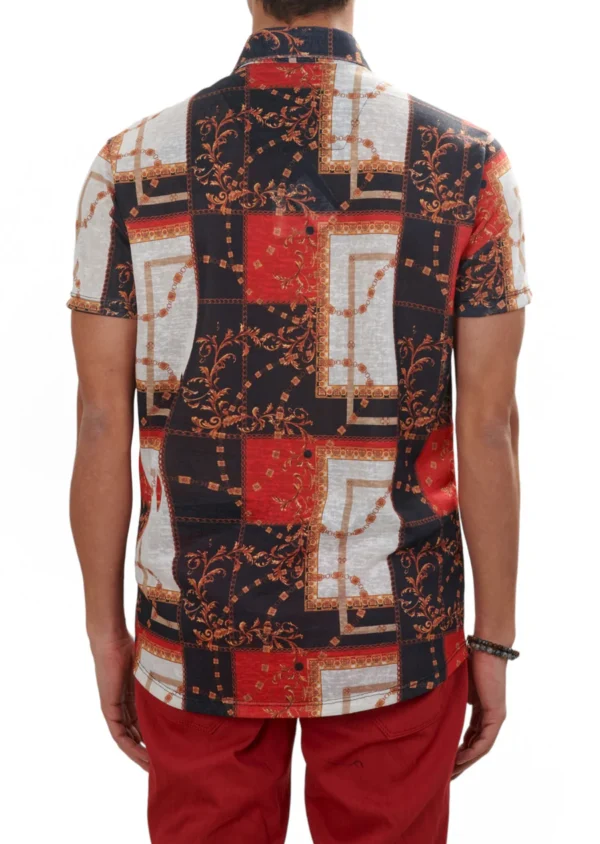 Black Chain Linen Blend Shirt - Image 4