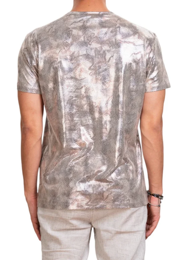 Beige Gold Alligator Snake Tee - Image 4