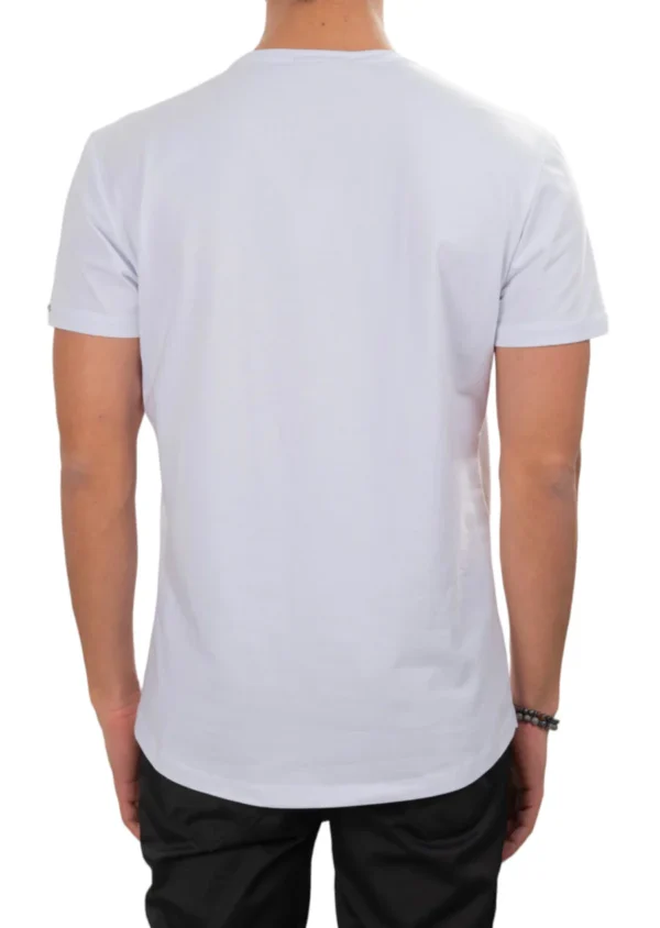 White Bandana Skull Rhinestone Tee - Image 4