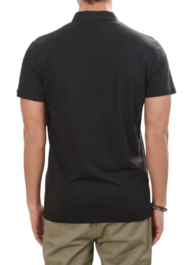 Black Partial Tech Snake Polo - Image 4